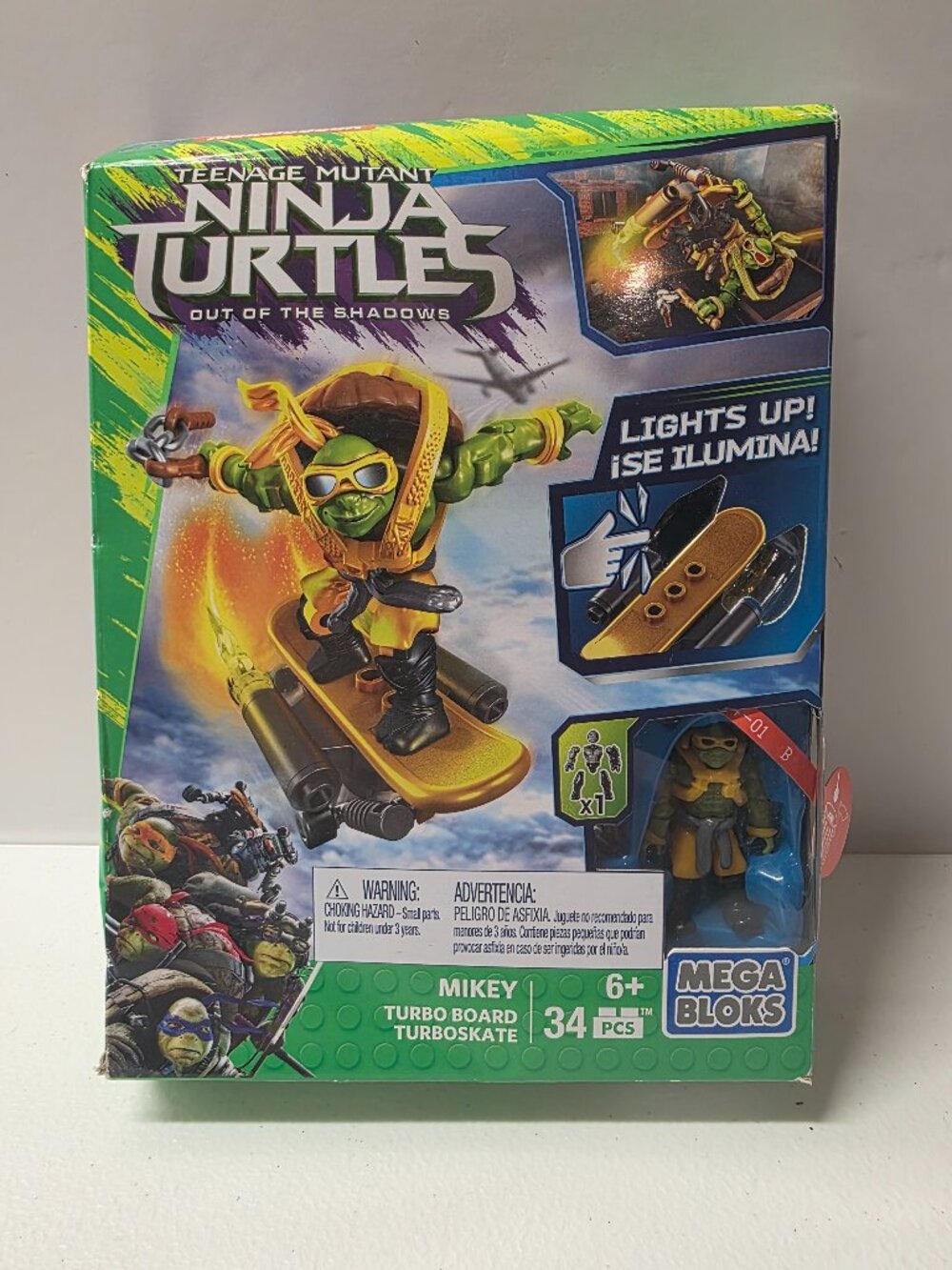 Mega Bloks Teenage Mutant Ninja Turtles Out Of The Shadows Mikey Turbo Board Ne